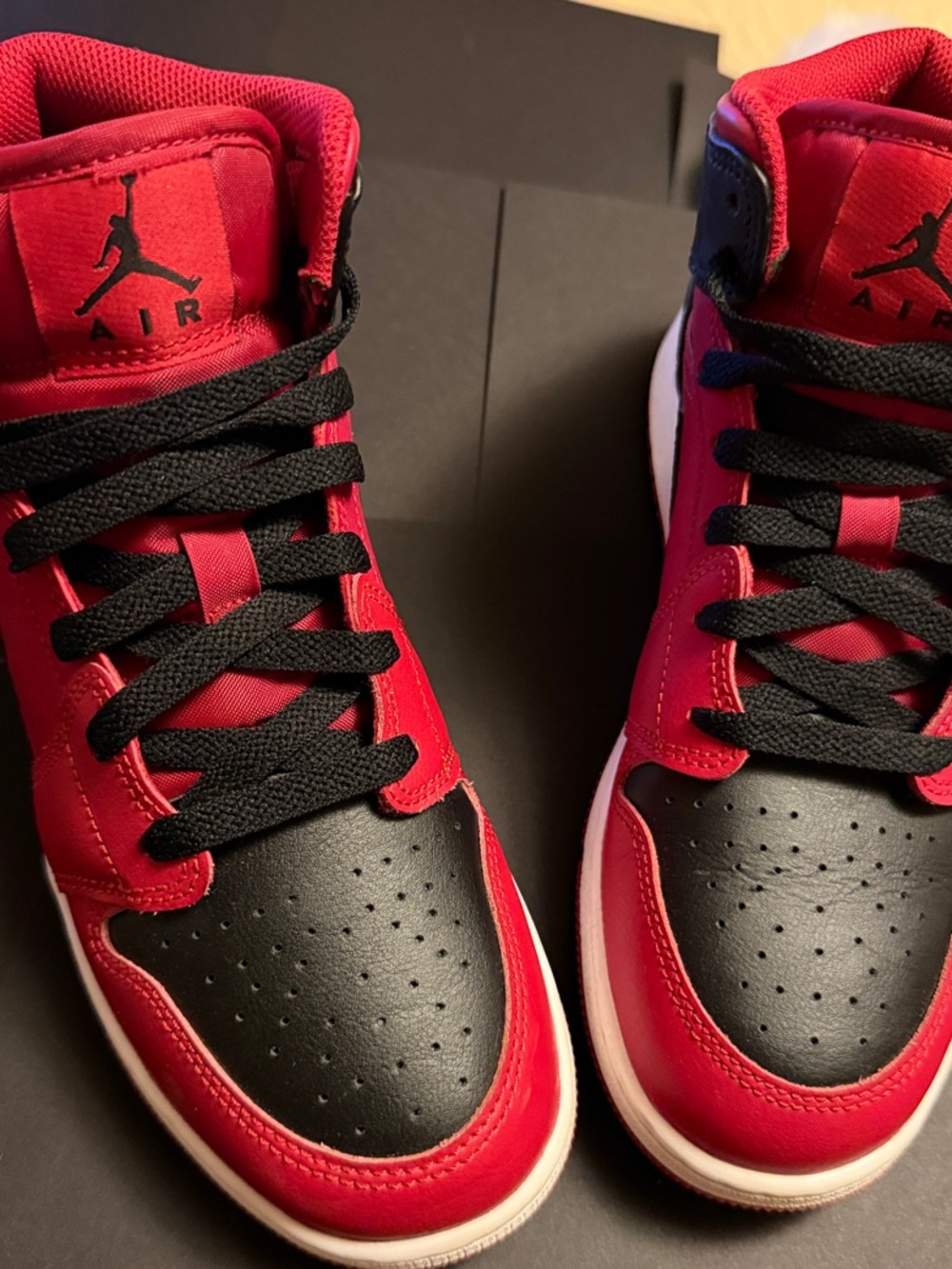 Nike Kids' Red and Black High-Top Sneakers